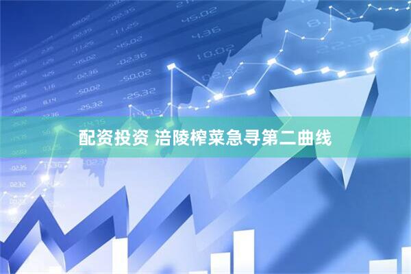 配资投资 涪陵榨菜急寻第二曲线