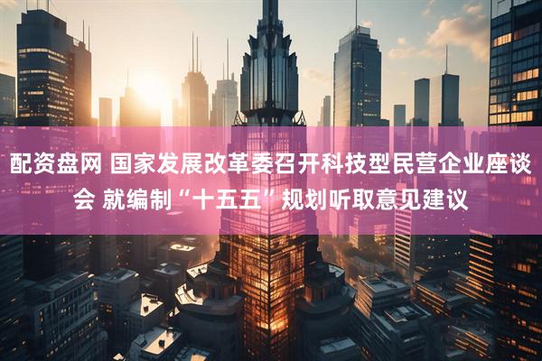 配资盘网 国家发展改革委召开科技型民营企业座谈会 就编制“十五五”规划听取意见建议