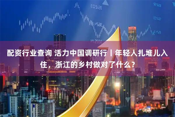 配资行业查询 活力中国调研行丨年轻人扎堆儿入住，浙江的乡村做对了什么？