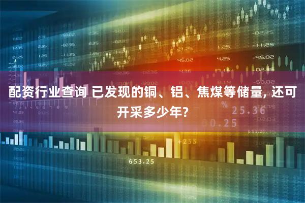 配资行业查询 已发现的铜、铝、焦煤等储量, 还可开采多少年?